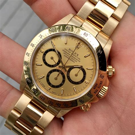 rolex watches daytona gold|18k gold rolex daytona.